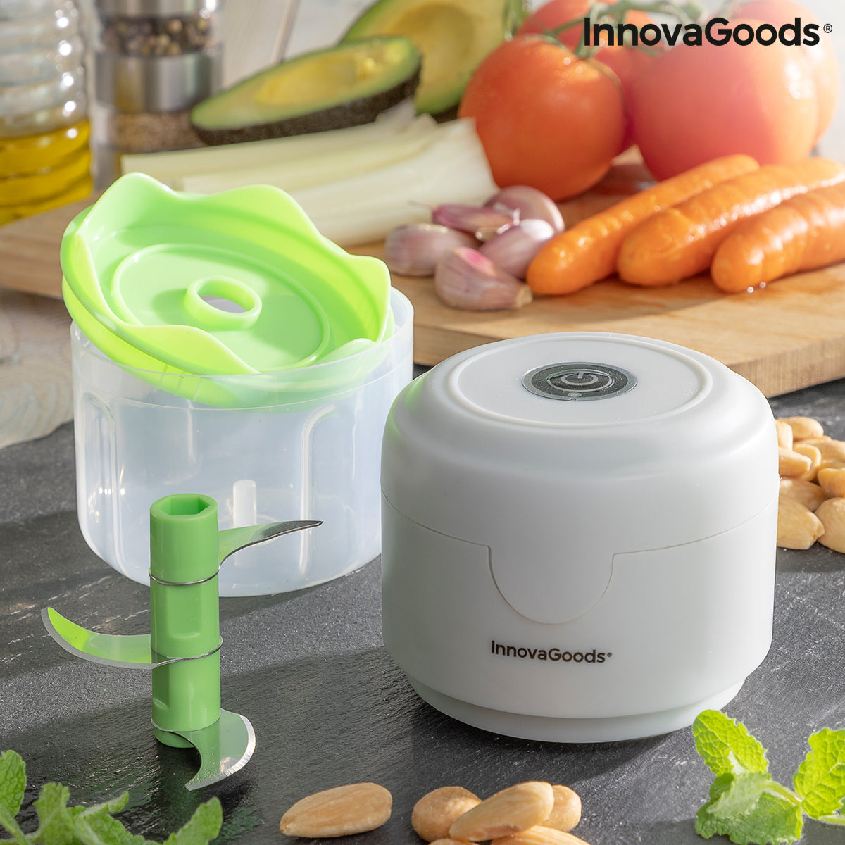 InnovaGoods Tragbarer Akku-Mini-Zerkleinerer Echoppie