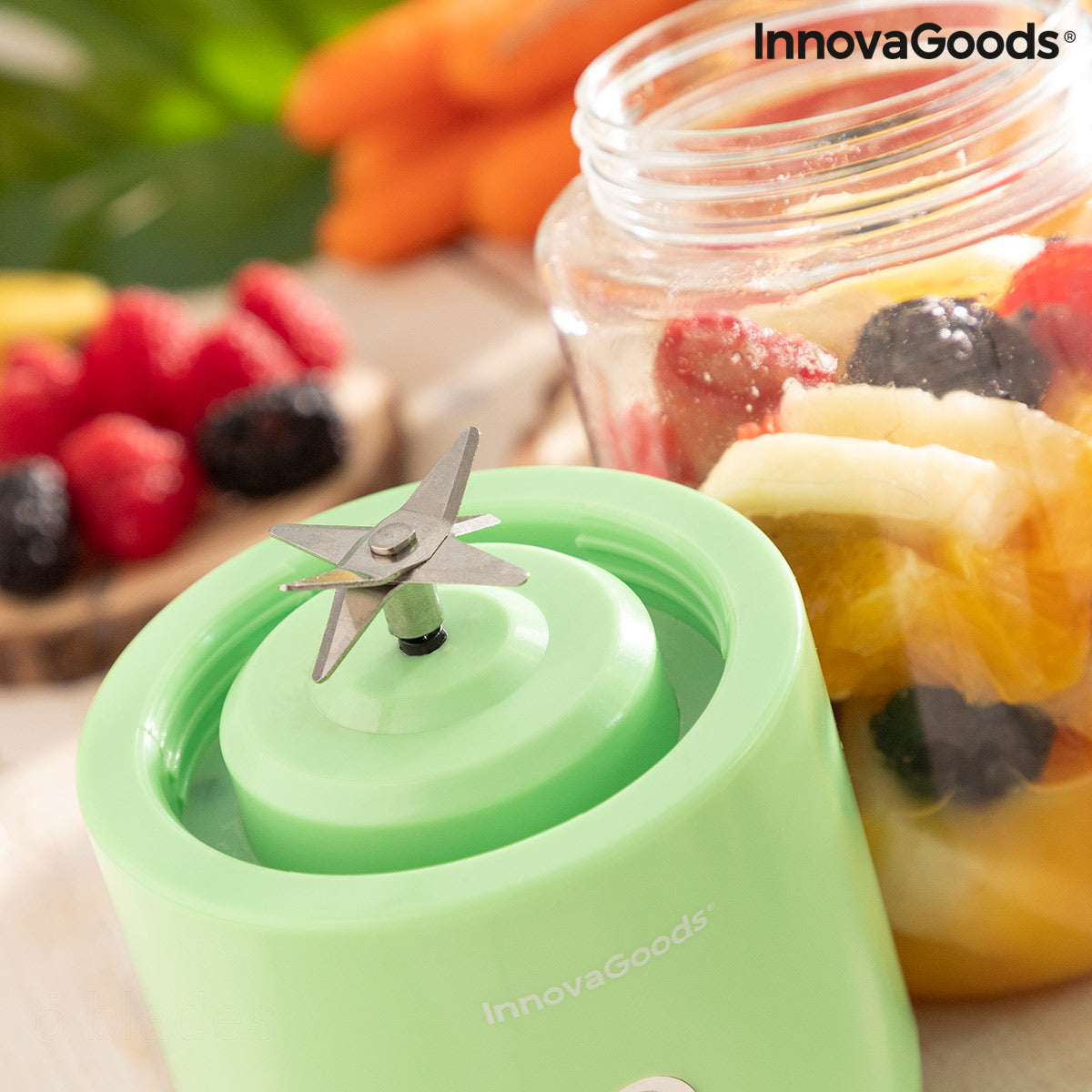 InnovaGoods Tragbarer Akku-Mixer Blendyr
