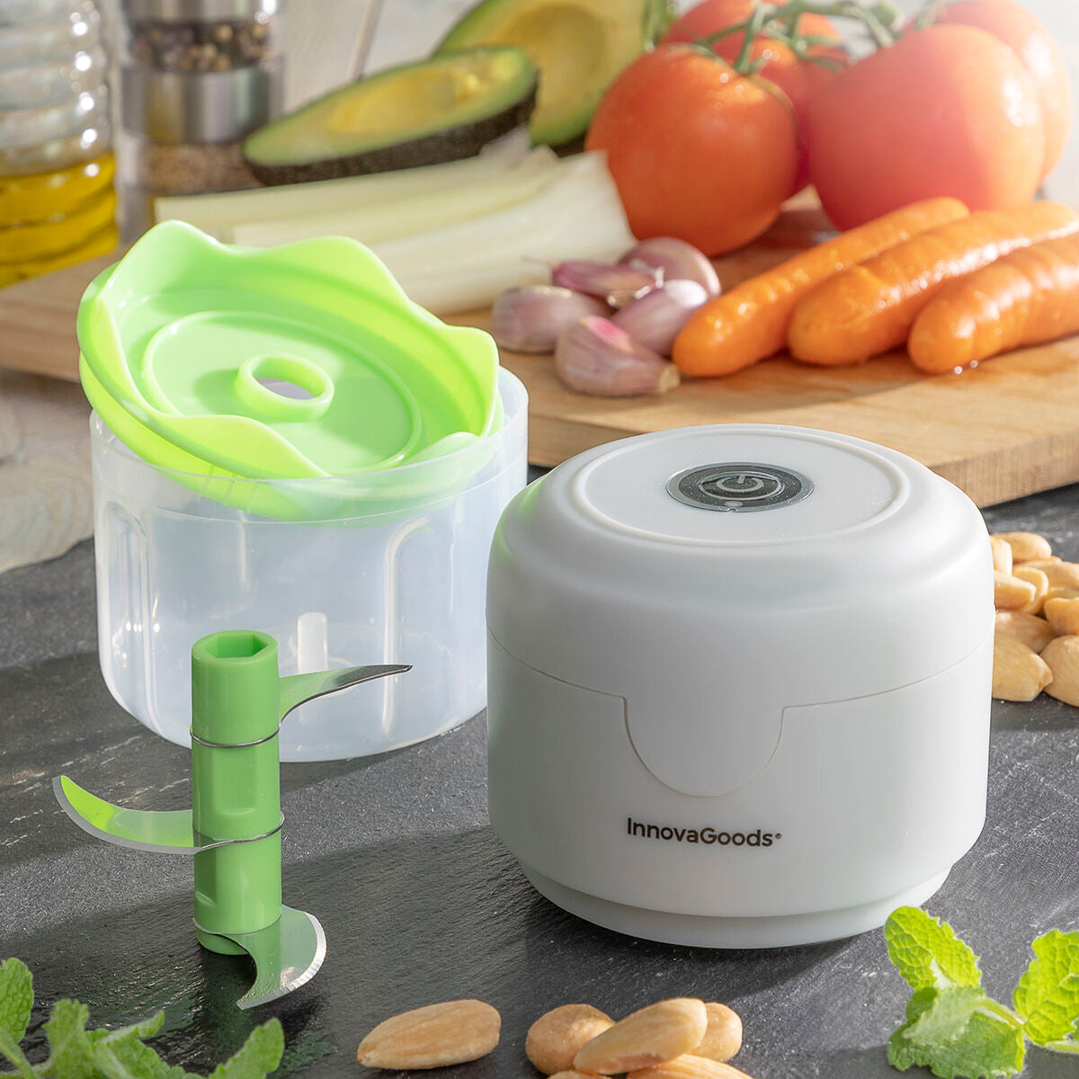 InnovaGoods Tragbarer Akku-Mini-Zerkleinerer Echoppie